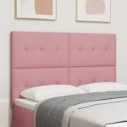 vidaXL Huvudgavel Rosa 144 cm Sammet