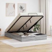 vidaXL Ottoman Sängram Grå Sonoma 193 x 120 x 25 cm Spånskiva