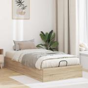 vidaXL Ottoman Sängram Sonoma-ek 203 x 100 x 25 cm Konstruerat trä