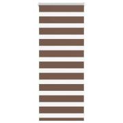 vidaXL Rullgardin zebra brun 65x100 cm tyg bredd 60,9 cm polyester