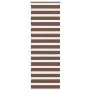 vidaXL Rullgardin zebra brun 75x230 cm tyg bredd 70,9 cm polyester