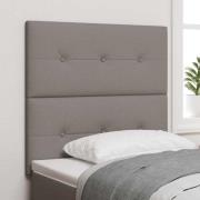 vidaXL Höjdjusterbar Sänggavel med huvudgavel Taupe 80 cm tyg