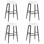 vidaXL Barstolar 4 st vit