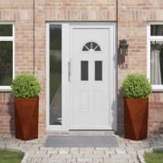 vidaXL Planteringskärl 2 pcs Rostig 40 x 40 x 75 cm