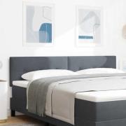 vidaXL LED huvuddyna med LED-ljusslingor Grå 180 cm Sammet
