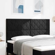 vidaXL LED huvuddyna Svart 180 cm Konstläder