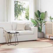 vidaXL Områdesmattor HUARTE Beige 140 x 200 cm Polyester