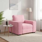 vidaXL Soffstol rosa 100x78x84 cm sammet