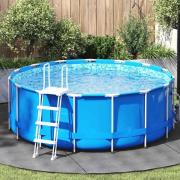 vidaXL Bottenmatta ljusgrå Ø306 cm polyester geotextil