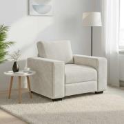 vidaXL Soffstol gräddvit 100x77x82 cm sammet