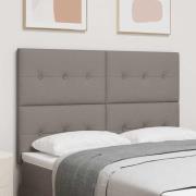 vidaXL LED huvuddyna med LED-ljusslingor Taupe 144 cm tyg