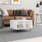 vidaXL Soffbord vit högglans 60x50x36,5 cm konstruerat trä