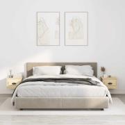 vidaXL Väggmonterade sängbord 2 st sonoma-ek 41,5x36x28 cm