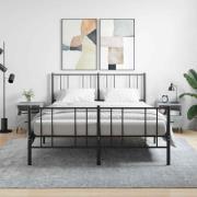 vidaXL Sängbord 2 st betonggrå 40x35x47,5 cm konstruerat trä