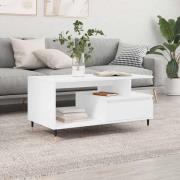 vidaXL Soffbord vit 90x49x45 cm konstruerat trä