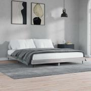 vidaXL Sängram grå sonoma 200x200 cm konstruerat trä