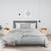 vidaXL Sängbord 2 st 40x34x55 cm massiv furu