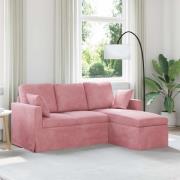 vidaXL Soffa Rosa 178 x 134 x 80 cm Sammet