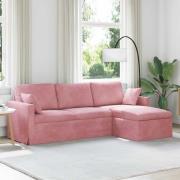 vidaXL Soffa Rosa 198 x 134 x 80 cm Sammet