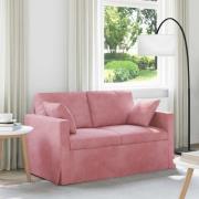 vidaXL Soffa Rosa 138 x 78 x 80 cm Sammet