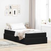 vidaXL Förvaringssäng med madrass med madrass Svart 90 x 190 cm Sammet