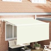 vidaXL Utfällbar markis Kräm 300 x 200 cm Polyester och aluminium