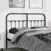 vidaXL Ersättningsgavel metall svart 135 cm