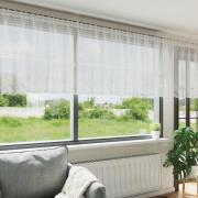 vidaXL Spetsgardin med gardiner Vit 600 x 100 cm Polyester