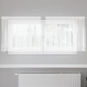 vidaXL Spetsgardin med gardiner Blommor Vit 80 x 200 cm Polyester