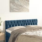 vidaXL Sänggavlar mörkblå 160x7x78/88 cm sammet