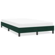 vidaXL Sängram utan madrass mörkgrön 120x210 cm sammet