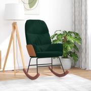 vidaXL Matstol mörkgrön sammet