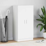 vidaXL Skoskåp med 7 hyllor vit