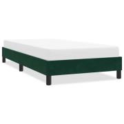 vidaXL Sängram utan madrass mörkgrön 80x210 cm sammet