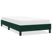vidaXL Sängram utan madrass mörkgrön 90x210 cm sammet