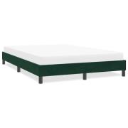 vidaXL Sängram utan madrass mörkgrön 160x210 cm sammet