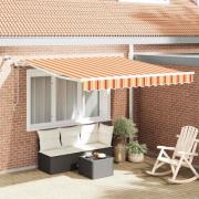 vidaXL Utfällbar markis Gul och Orange 300 x 250 cm
