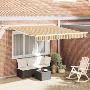 vidaXL Utfällbar markis med LED -remsljus Flerfärgsdesign 350 x 250 cm