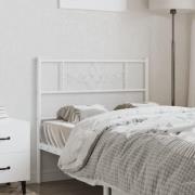 vidaXL Ersättningsgavel metall vit 75 cm