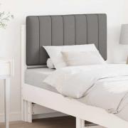 vidaXL Klädd sänggavel Vit och ljusgrå 75 cm Massiv furu