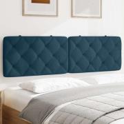 vidaXL Headboard Cushion Blue 180 cm Velvet
