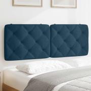 vidaXL Headboard Cushion Blue 120 cm Velvet