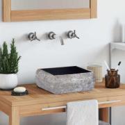 vidaXL Handfat svart 30x30x13 cm marmor