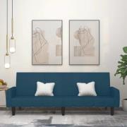 vidaXL Bäddsoffa 2-sits blå sammet