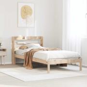 vidaXL Sängram utan madrass 75x190 cm massiv furu