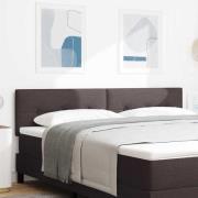 vidaXL Höjdjusterbar Sänggavel med huvudgavel Mörkbrun 180 cm tyg
