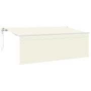 vidaXL Utfällbar markis Kräm 400 x 200 cm Polyester och aluminium