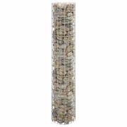 vidaXL Planteringsgabion upphöjd rund galvaniserat stål Ø30x150 cm