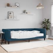 vidaXL Dagbädd med madrass blå 100x200 cm sammet