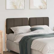 vidaXL Klädd sänggavel Brun och Taupe 150 cm Massiv furu